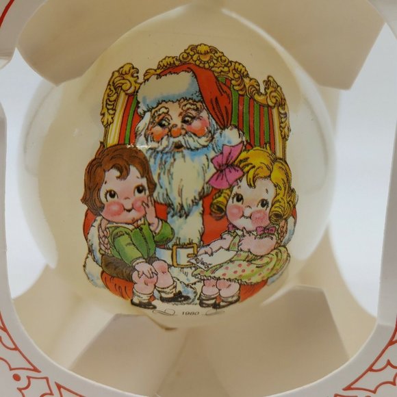 Campbell's Soup Kids 1980 White Glass Christmas Ornament ball w/ box - Picture 2 of 4